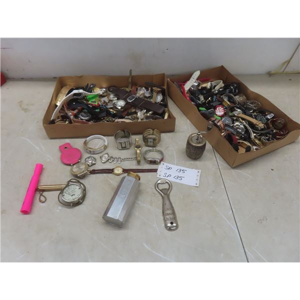 Watches and Watch Parts; Vintage Grinder; Volt Ammeter; and More