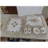 Image 1 : Vintage France Porcelain Serving Pieces: Two Large Trays and Two Divided Serving Trays