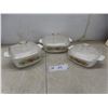 Image 1 : Three CorningWare Casserole Dishes with Lids