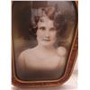 Image 8 : Vintage 18" x 12" Convex Picture Frame and Two 6" x 6" Flower Pictures