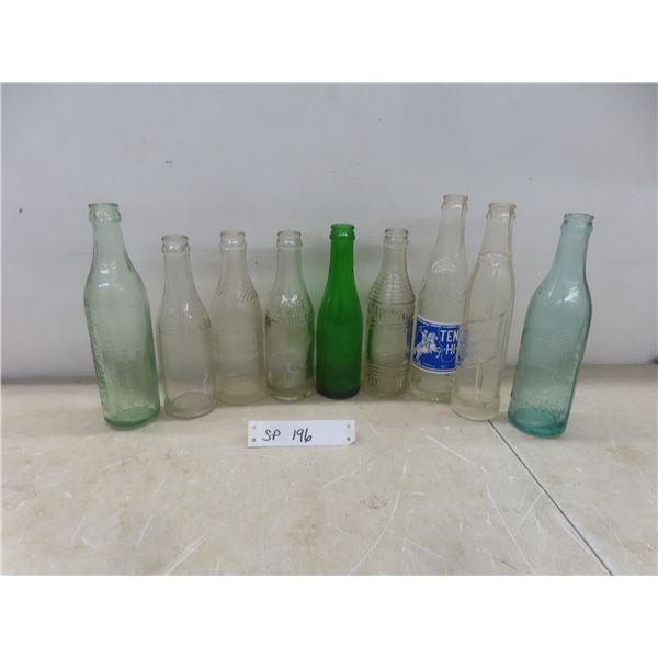 Nine Soda Bottles (Teh-Hi, Empire Brewing, Brandon, Portage Soda, and More)