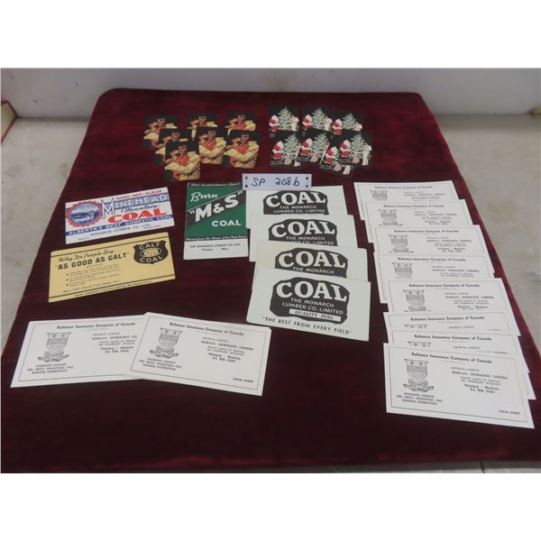 Fourteen 1976–1978 Elvis Presley RCA Calendars and Nineteen Unused Manitoba Ink Blotter Advertiseme