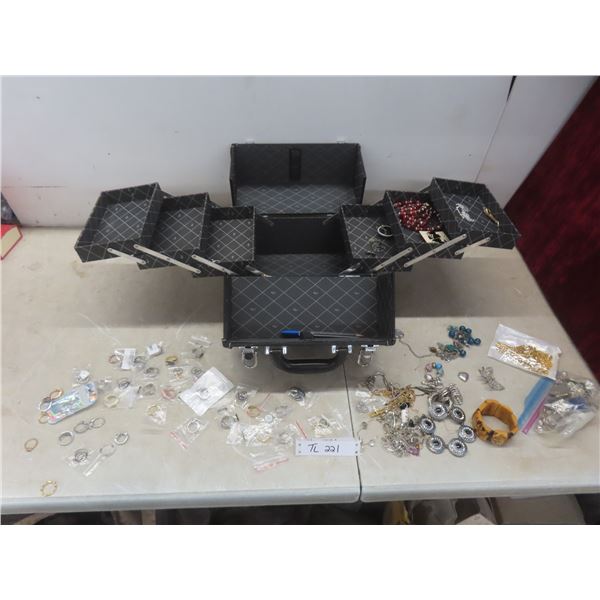 Jewellery Case with Fashion Jewelry (Rings, Necklaces, Bracelets, Earrings)