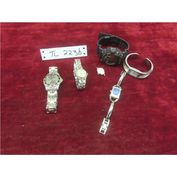 Five Watches: Bulova, Georgia, Osirock, Citizen, and Casio