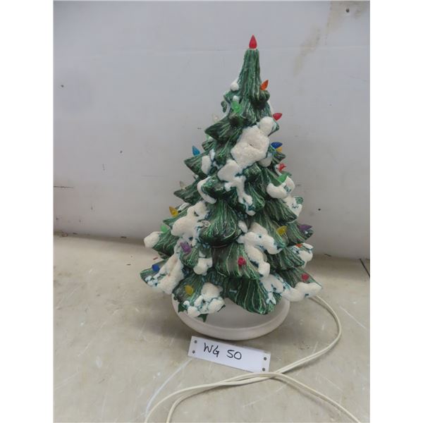 Ceramic Christmas Tree with Lights, 17" Tall