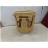 Image 1 : Large First Nations Hand-Woven Basket, 17" Tall × 17" Diameter, Excellent Condition