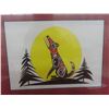 Image 2 : First Nations Northwest Coast Framed Print “Howling Wolf” by M.S.