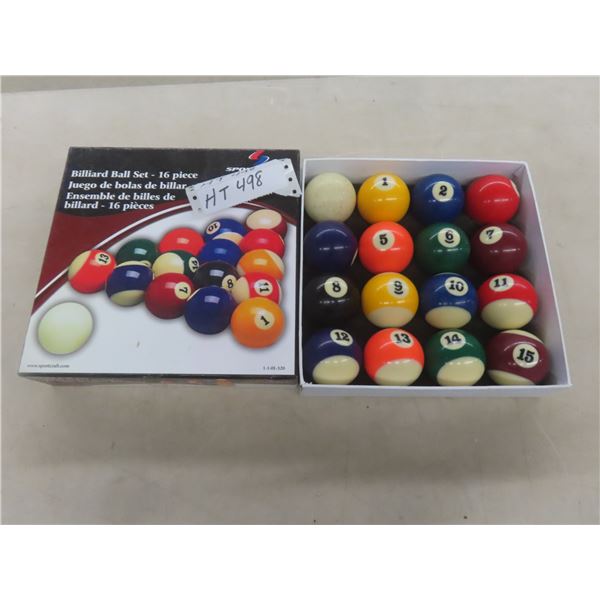 Sixteen-Piece Boston Billiards Ball Set