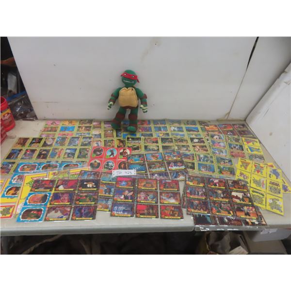 TMNT Collector Cards and 13" Tall Plush Figure