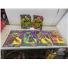 Image 1 : TMNT Two-Pack (Leonardo & Raphael) and Four Foam Wall Decorations in Original Packaging