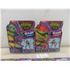 Image 4 : TMNT Two-Pack (Leonardo & Raphael) and Four Foam Wall Decorations in Original Packaging