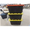 Image 3 : Three 102-Liter Storage Totes with Lids