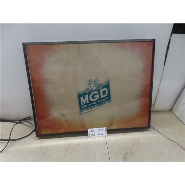 Miller MGD Light-Up Sign, 20" x 26" (Does Not Light Up)