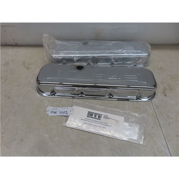 Two Brushed Aluminum Valve Covers for Big Block Chevy