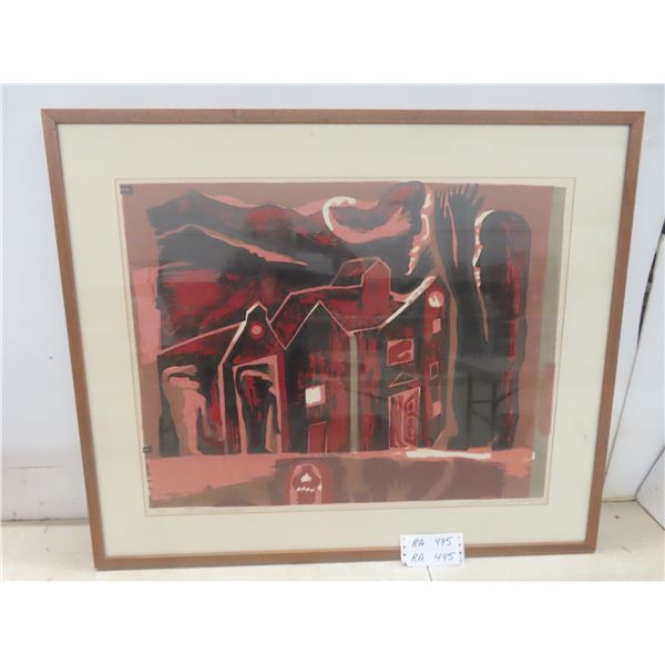 Numbered and Signed Indigenous Print (28" × 34")