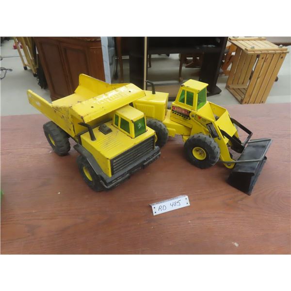 Two Tonka Vehicles (Dump Truck and Mighty Diesel Loader)
