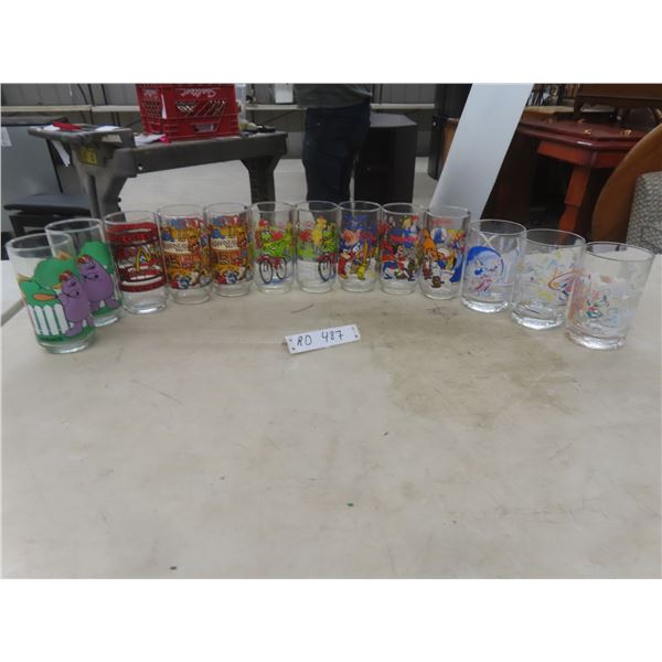 Thirteen Disney and McDonald’s Glasses