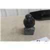 Image 2 : Vintage Soapstone Carving by Noted Inuit Artist Levi Qumaluk; Signed and Stickered