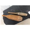 Image 1 : Two Antique Wood Circus Juggling Pins / Indian Clubs