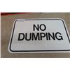 Image 3 : Three Vintage Street Signs: No Dumping, Danger Thin Ice, No Walking