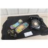 Image 1 : Two Vintage 1980s Telephones: One Rotary and One See-Through