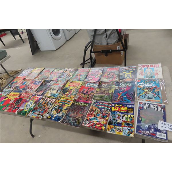 Vintage Comic Book Lot: Wolverine, Superman, Iron Man, Thor, Captain America, Spider-Man, etc.