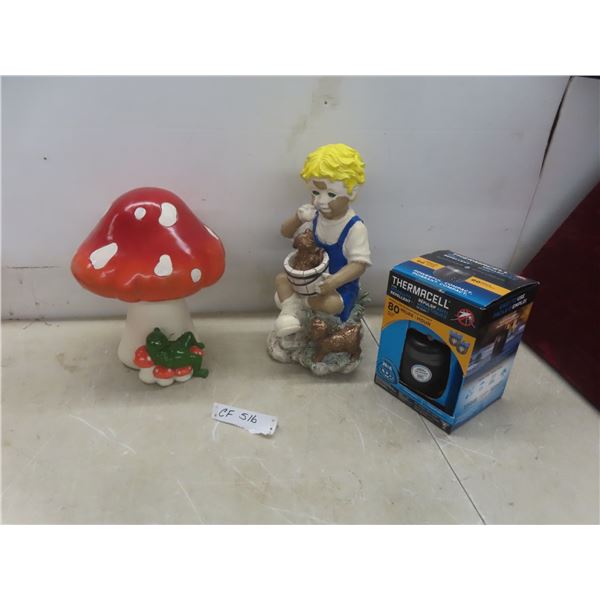 Garden Décor and Thermacell Mosquito Repellent Diffuser