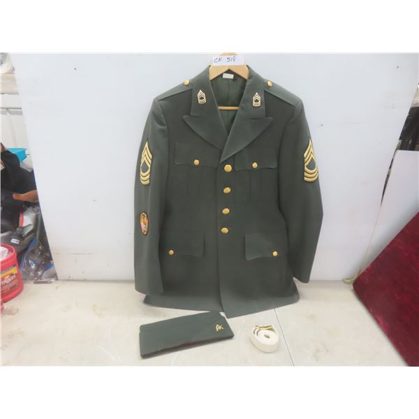 USA Military Jacket, Belt and Cap