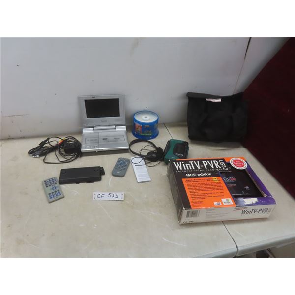Venturer Portable DVD Player, 50-Pack CD-Rs, AM/FM/Cassette Player and WinTV PVR