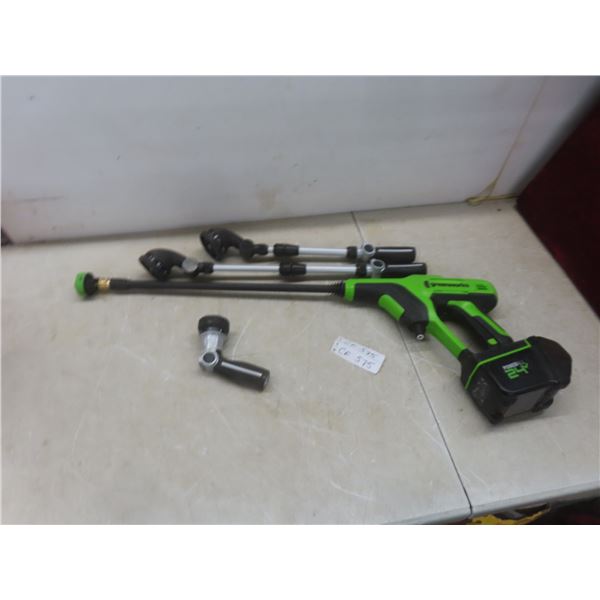 Cordless 24V Greenworks Pressure Washer Wand (No Battery or Charger) + Hose Attachment