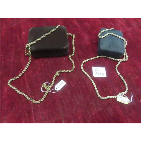 2 x 12K Gold Filled Chains TW 27.47g & 22g