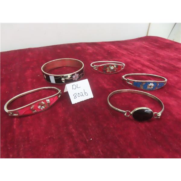 5 Sterling Silver Decorative Bracelets