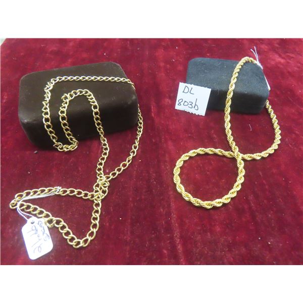 2 Gold Filled Chains 10K TW 31.26g & 12K TW 21.66g