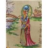 Image 5 : 1950s Oil on Canvas Tapestry 35" x 26"