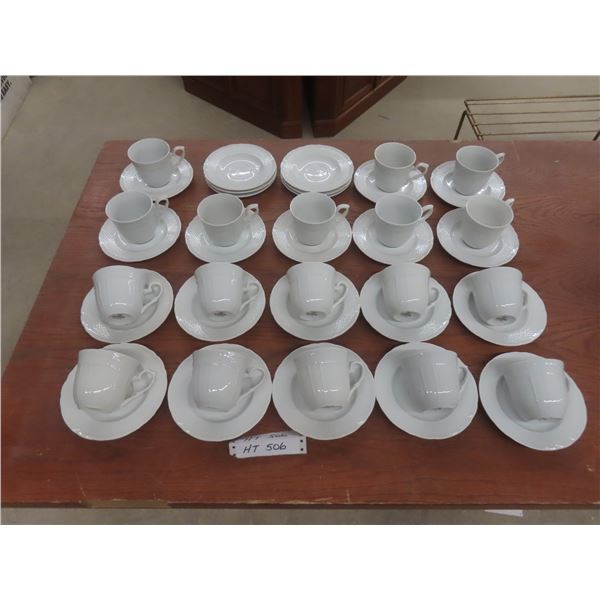 42 Pieces China Cups and Saucers