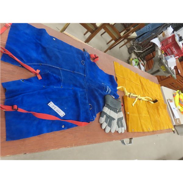 Welding Apron, Pouch & Gloves