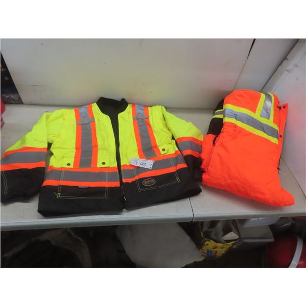High Visibility Safety Jacket Size Med & Pants Size Large