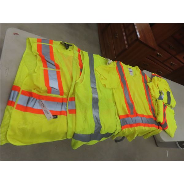 6 High Visibility Safety Vests/T-Shirts Size XL-2XL