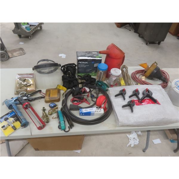 Caulking Guns, Tie Downs, Drill Bit Sharpener, Extension Cords, Clamps and More