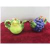 Image 4 : Five Whimsical Teapots and Hard Rock Glass with Glass Stir Stix