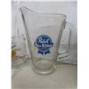 Image 10 : Assorted Barware Including Ice Bucket, Coasters, Kodiak Metal Tray, Pabst Blue Ribbon Pitcher