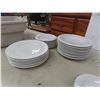 Image 2 : 38-Piece China Dinnerware Set With Wine Glasses, Serving Dishes, Creamer and Sugar Bowls