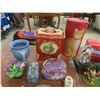 Image 2 : Assorted Home Decor Including Clock, Yard Ornaments, Christmas Items, Brass Candle Holders and More