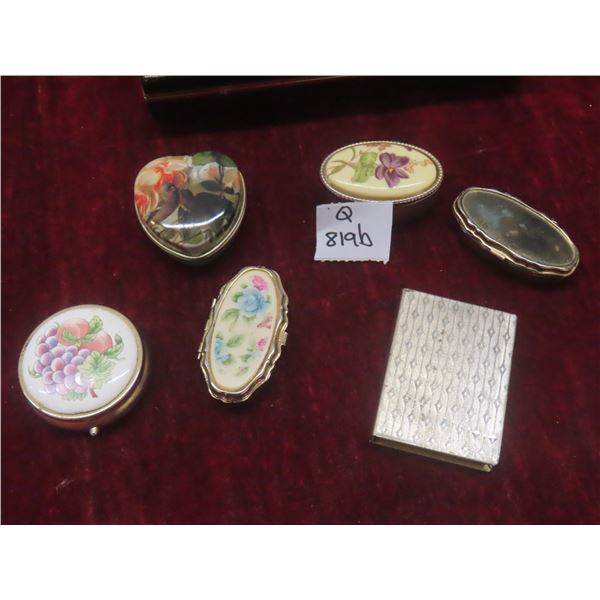 Vintage Pill/Mint Holders With Makeup Vanity Compact