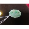 Image 2 : Carved Jadite Stone, Flower 2.93 Grams