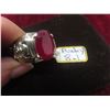 Image 3 : Sterling Silver with Ruby Ring, Size 9.5