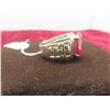 Image 5 : Sterling Silver with Ruby Ring, Size 9.5