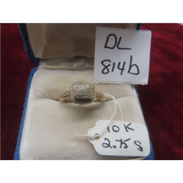 10K Gold and Diamond Ring, Size 7 1/2, Total Weight 2.75g