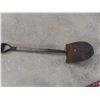 Image 4 : Assorted Yard Tools Including Spade Shovel, Pulaski Axe and 5th Wheel Pin Puller