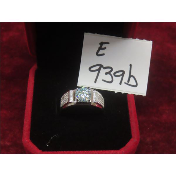 1.00 CT GRA Certified Round Brilliant Cut Moissanite Stone VVS Vivid Blue Color With 32 Round